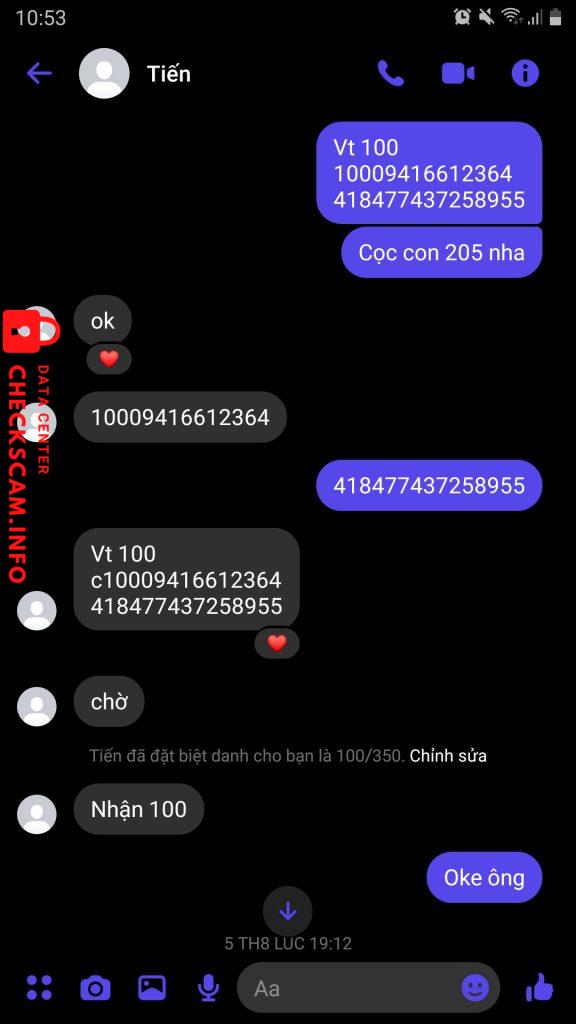 针对的证据 Nguyễn minh tiến