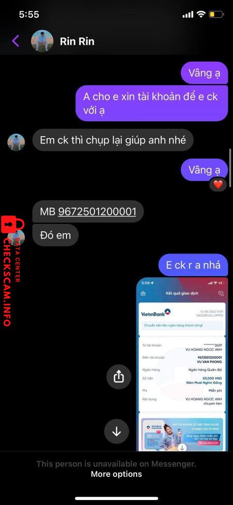 Preuves contre Vũ Văn Phong