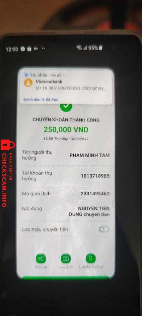 针对的证据 pham minh tam
