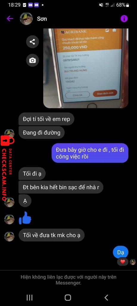 针对的证据 Bùi Trung Hùng