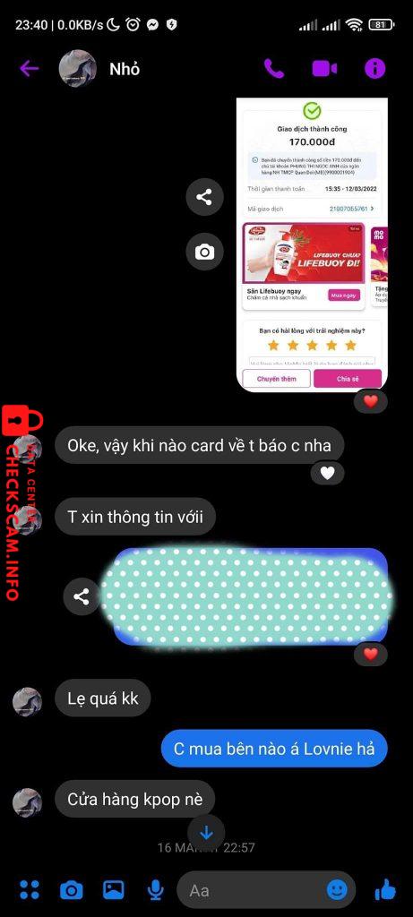 针对的证据 PHÙNG THỊ NGỌC ÁNH