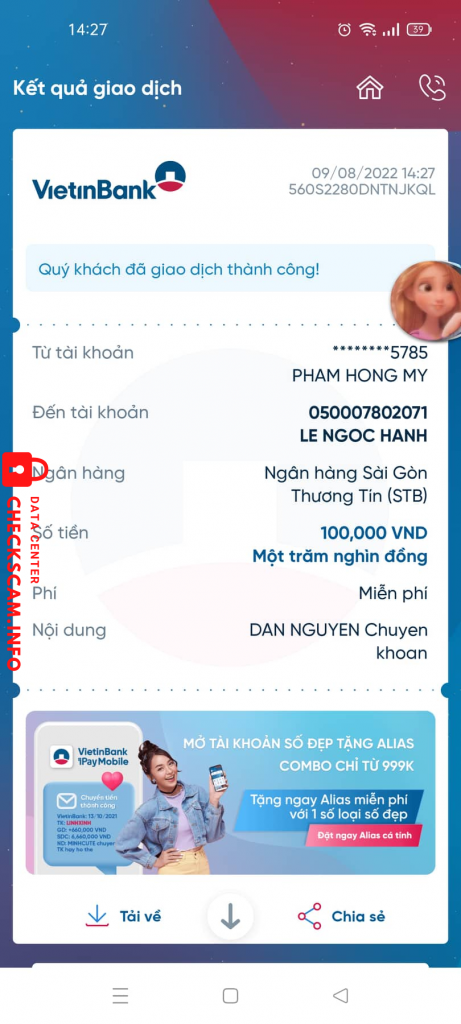 Bewijs tegen Le Ngoc Hanh