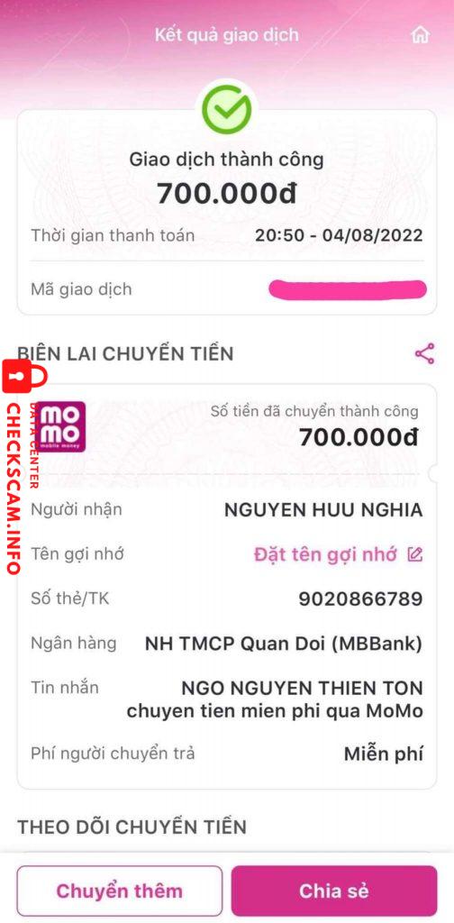 Ebidensya laban sa NGUYEN HUU NGHIA