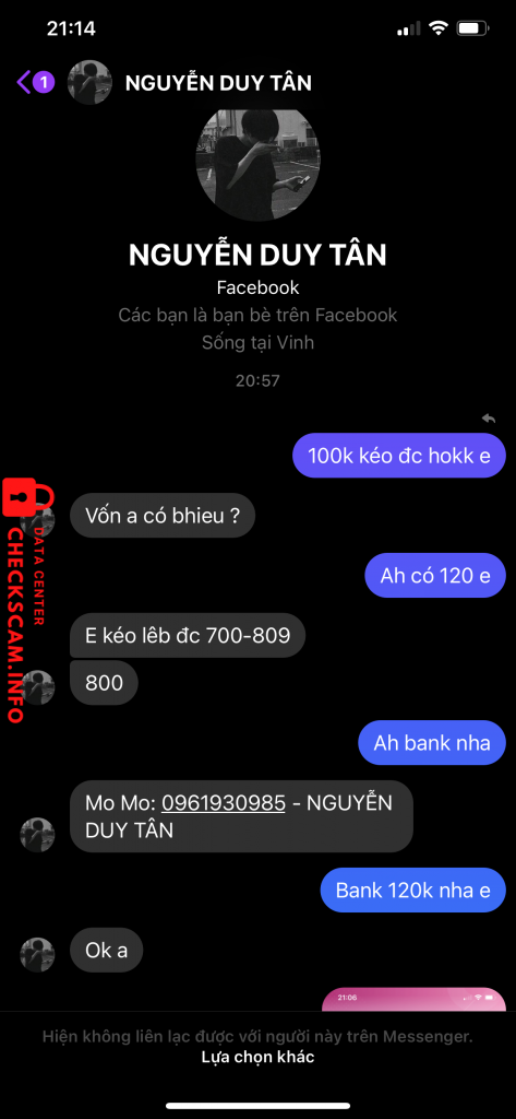 Ebidensya laban sa Nguyễn Duy Tân