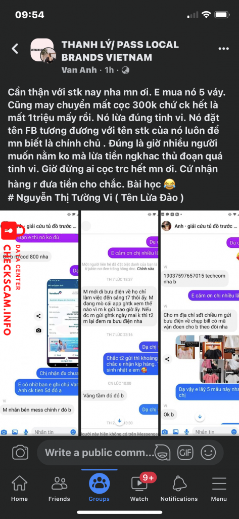 Ebidensya laban sa Nguyễn Thị Tường Vi