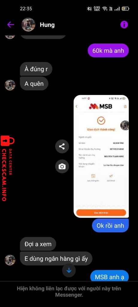 Ebidensya laban sa NGUYEN TUAN HUNG