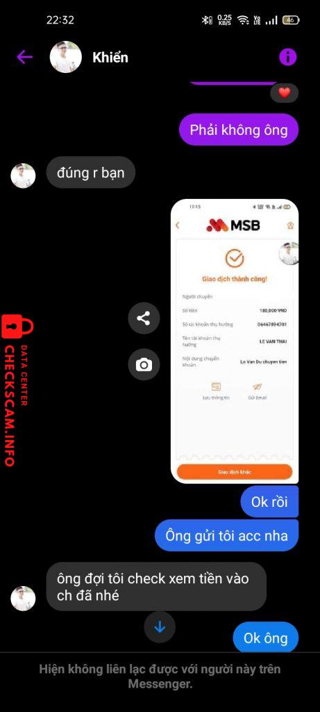 Ebidensya laban sa LE VAN THAI