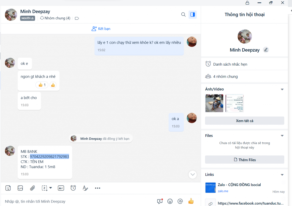 Ebidensya laban sa Vũ Văn Minh