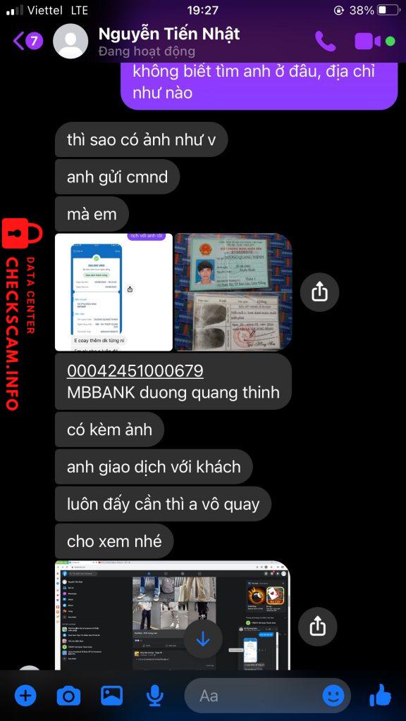 Ebidensya laban sa DUONG QUANG THINH