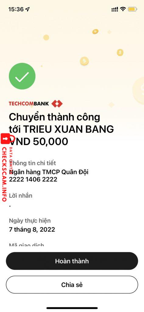 Ebidensya laban sa TRIEU XUAN BANG