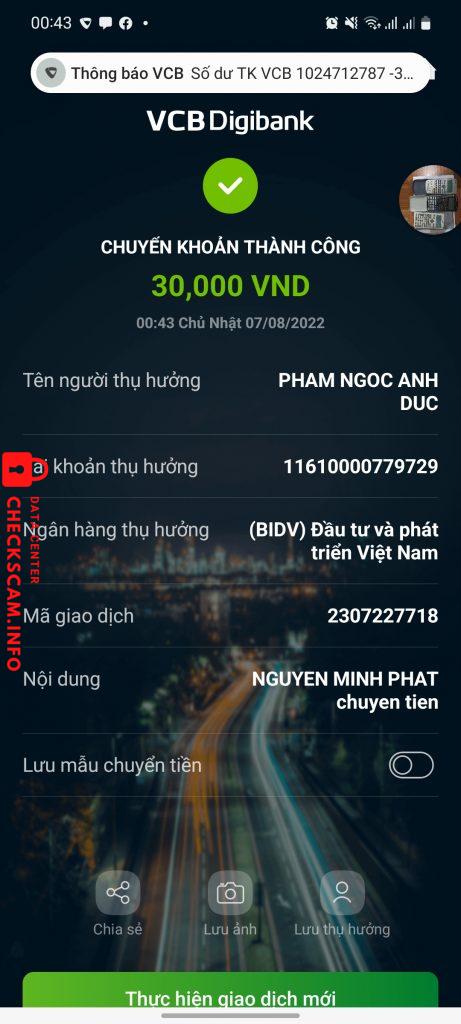 Ebidensya laban sa Pham Ngoc Anh Duc