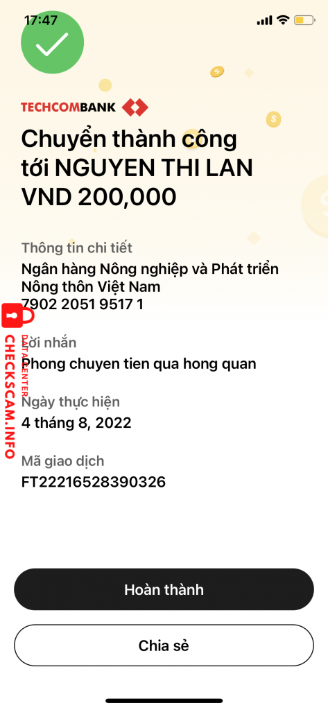 Ebidensya laban sa Nguyễn Thị Lan