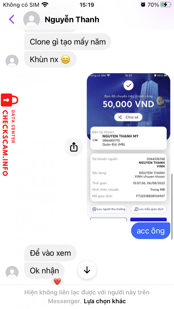 Ebidensya laban sa Nguyễn Thanh My