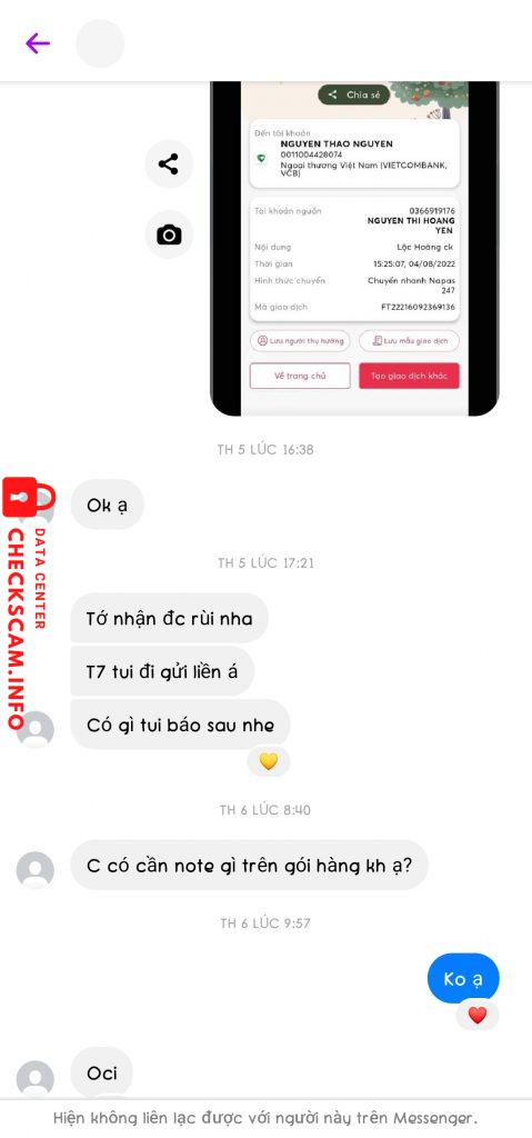 Ebidensya laban sa Nguyễn Thảo Nguyên