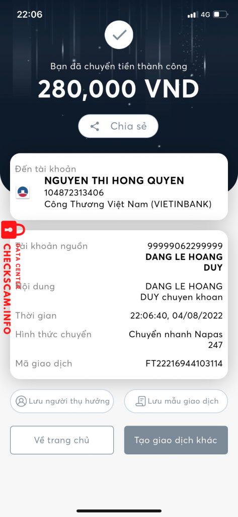 Ebidensya laban sa Nguyễn Thị Hồng Quyên
