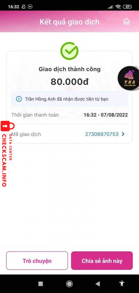 Ebidensya laban sa Trần Hồng Anh