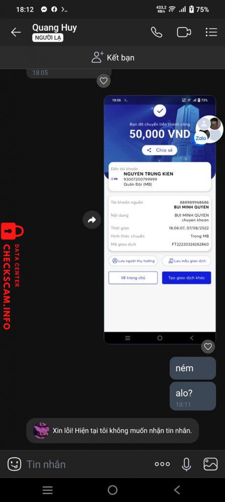 Ebidensya laban sa Quang Huy