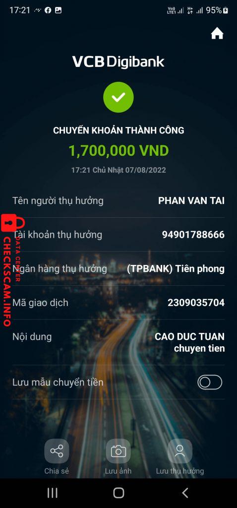 Ebidensya laban sa Phan van Tai