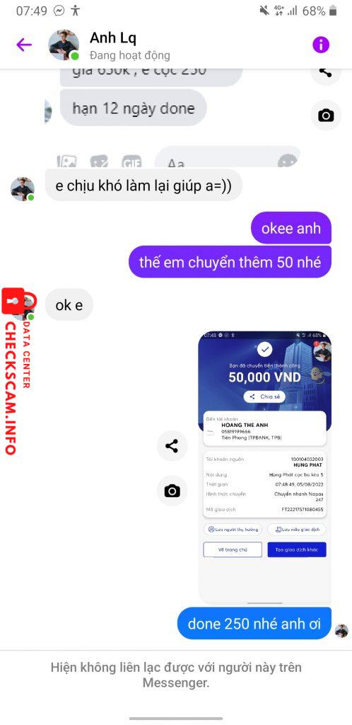 Ebidensya laban sa Hoang The Anh