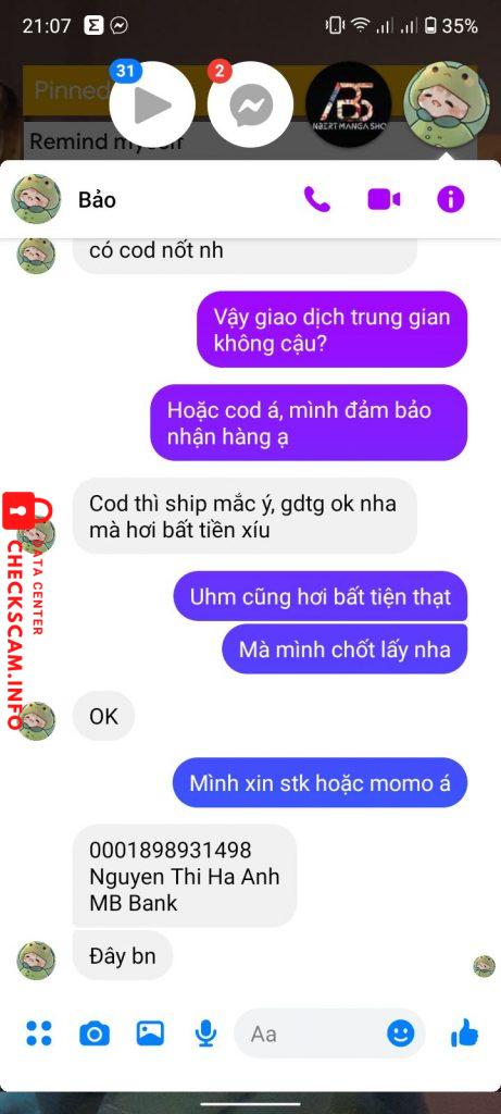 Ebidensya laban sa Nguyen Thi Ha Anh