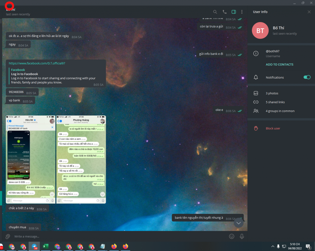 Ebidensya laban sa Nguyễn Thị Tuyết Nhung