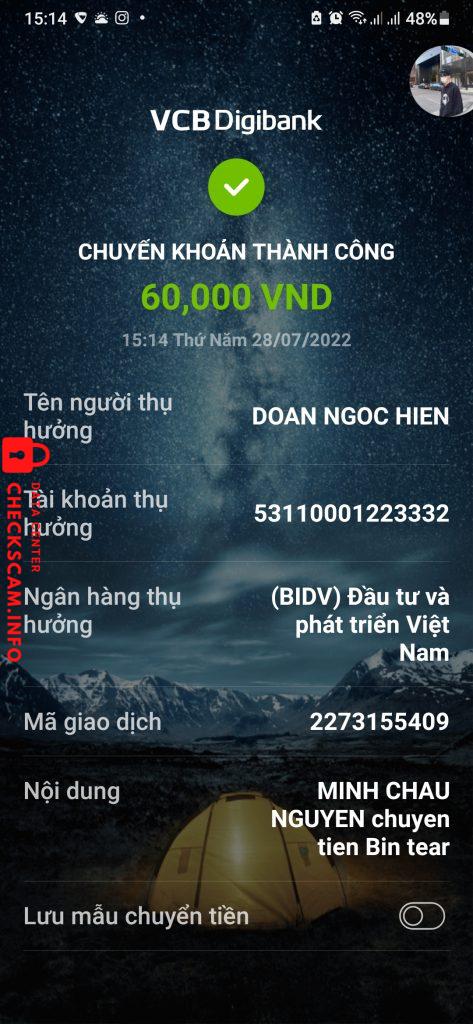 Ebidensya laban sa DOAN NGOC HIEN