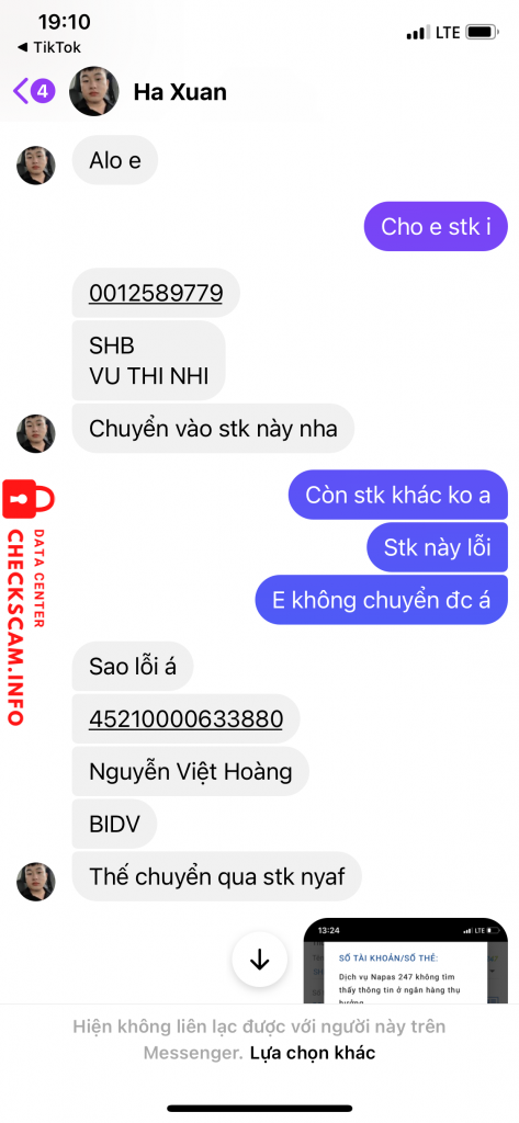 Ebidensya laban sa Nguyễn Việt Hoàng