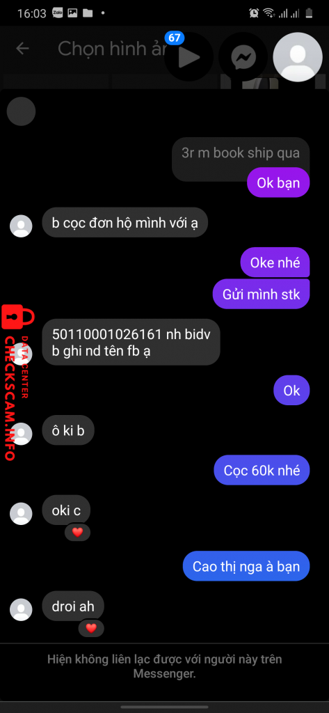 Ebidensya laban sa CAO THI NGA