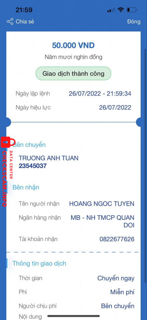 Ebidensya laban sa Hoang Ngoc Tuyen