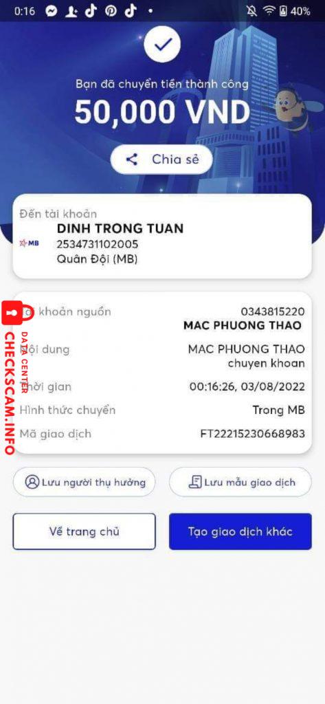 Ebidensya laban sa Đinh Trọng Tuấn