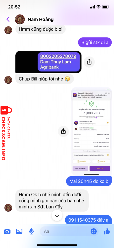 Ebidensya laban sa DAM THUY LAM