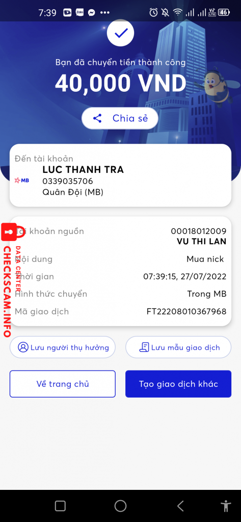 Ebidensya laban sa Lục Thanh Trà