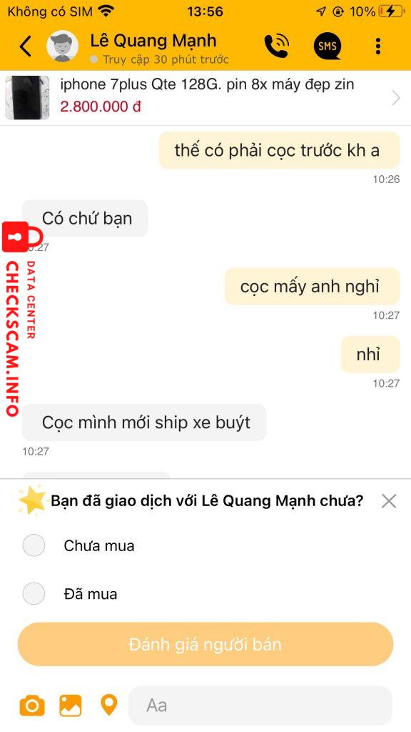 Ebidensya laban sa LE QUANG CUONG