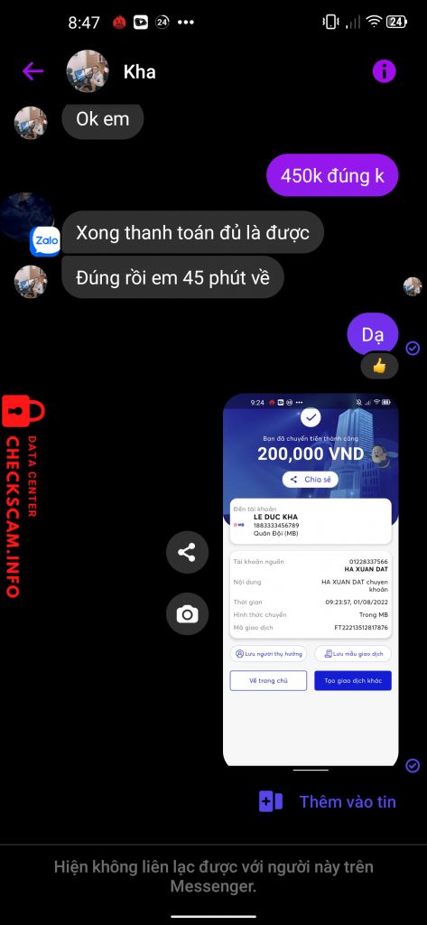 Ebidensya laban sa Lê Đức Kha