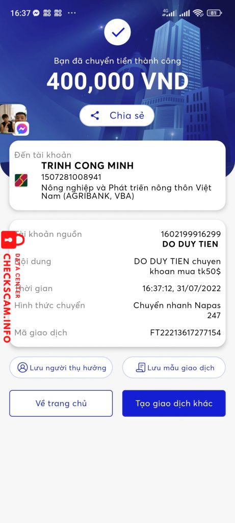 Ebidensya laban sa Trịnh công minh