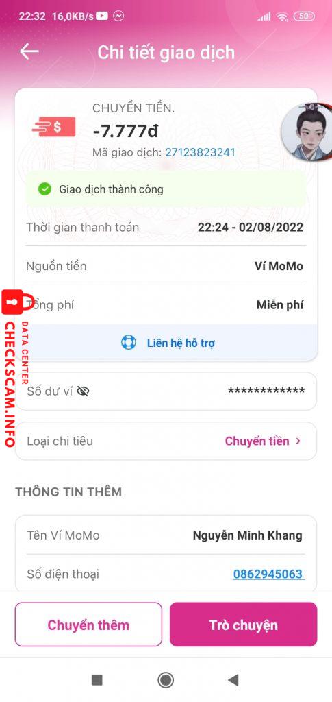 Ebidensya laban sa Nguyễn Minh Khang