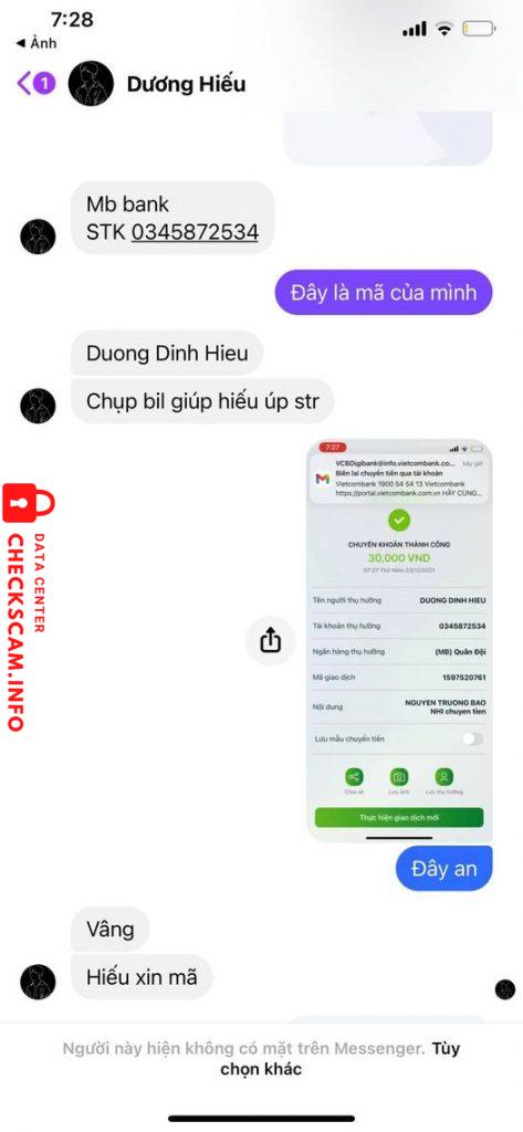 Ebidensya laban sa DƯƠNG ĐÌNH HIẾU