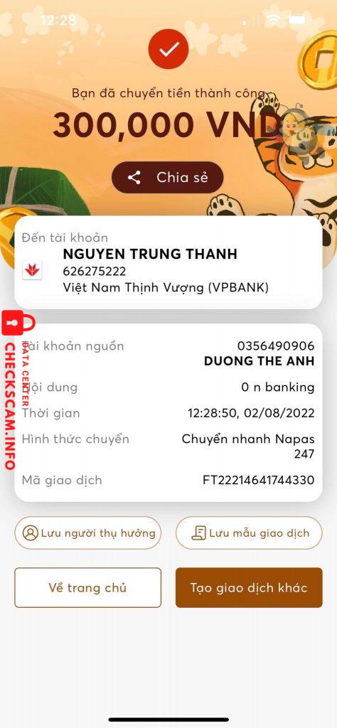 Preuves contre Nguyễn trung thành