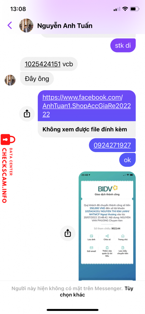 Preuves contre Nguyen thi kim lanh