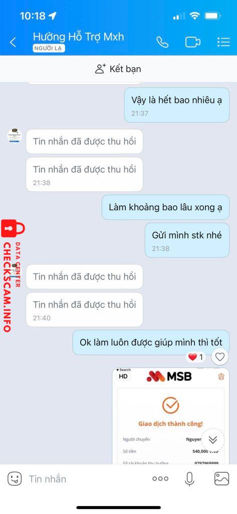 Preuves contre Tong Van Huong