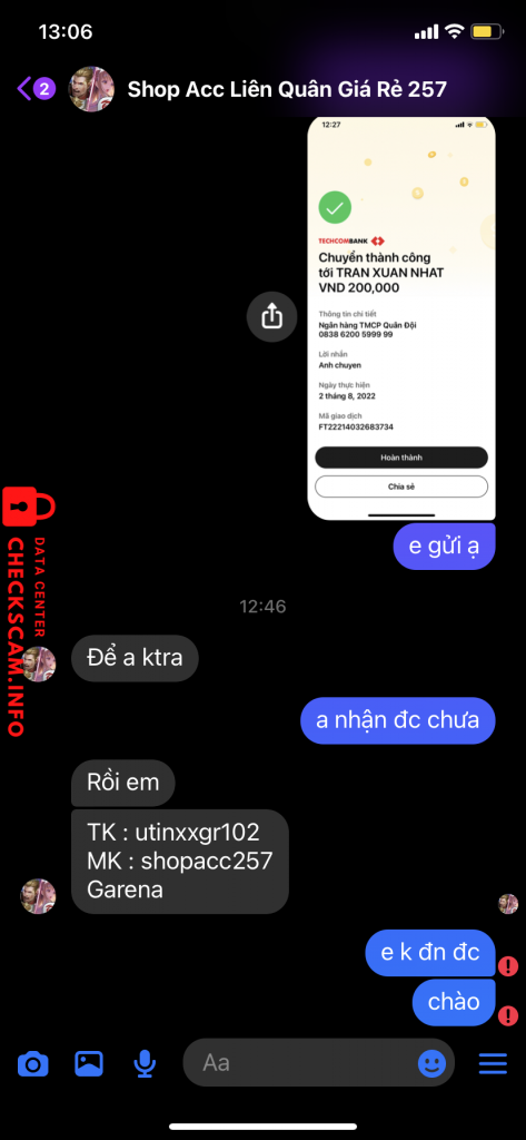 Ebidensya laban sa Trần Xuân Nhất