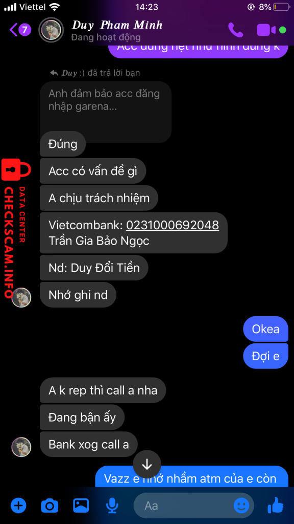 Ebidensya laban sa Phạm Minh Duy