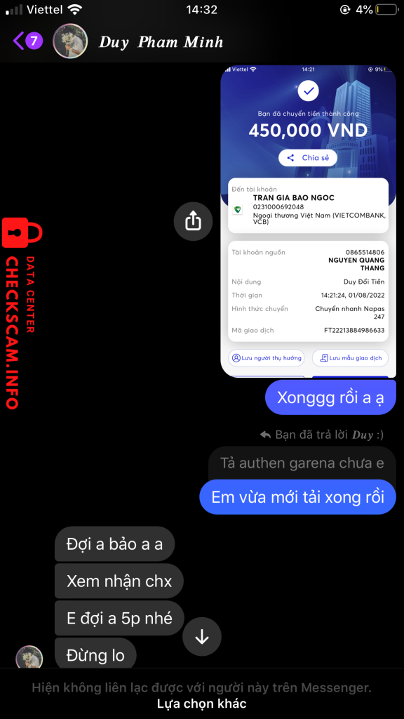 Ebidensya laban sa Phạm Minh Duy