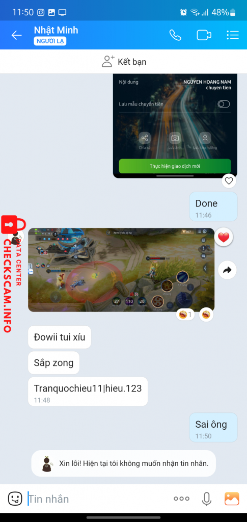 Ebidensya laban sa Nguyễn Minh Nhật