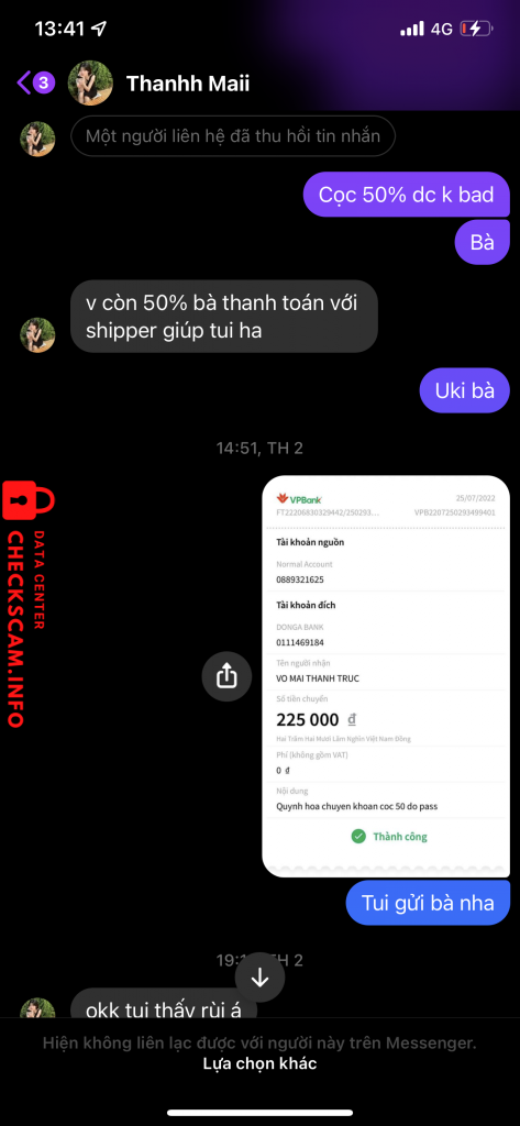 ဆန့်ကျင်သက်သေ Võ Mai Thanh Trúc