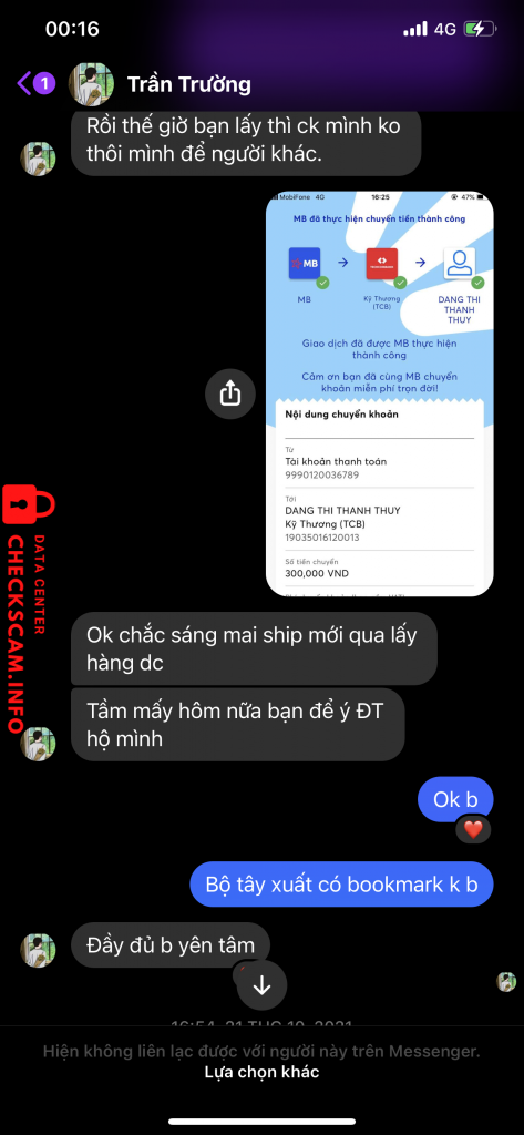 Ebidensya laban sa Dang Thi Thanh Thuy