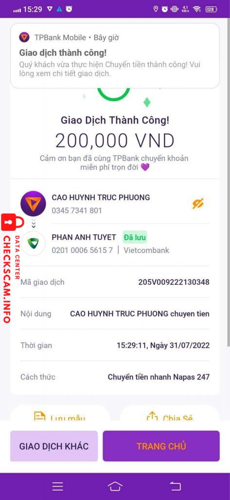 ဆန့်ကျင်သက်သေ PHAN ANH TUYET