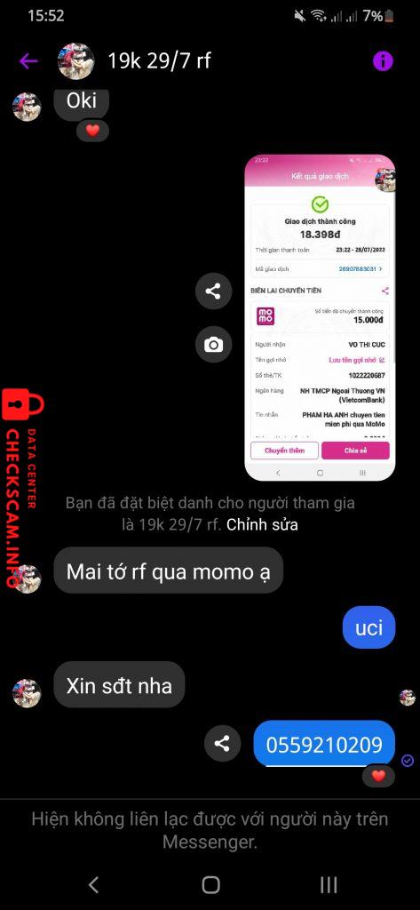 ဆန့်ကျင်သက်သေ VO THI CUC