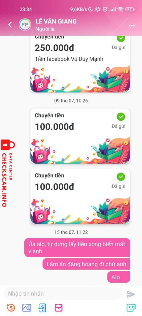 Ebidensya laban sa Lê Văn Giang