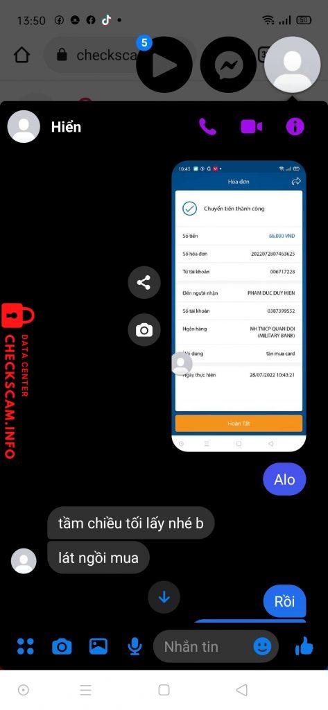 ဆန့်ကျင်သက်သေ Phạm Đức Duy Hiển